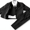 Baby Boys Formal Suit Black Single Breasted Jacket-5