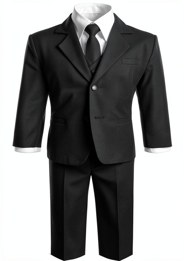Baby Boys Formal Suit Black Single Breasted Jacket-1