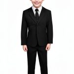 Baby Boys Formal Suit Black Single Breasted Jacket-0