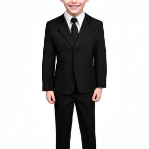 Baby Boys Formal Suit Black Single Breasted Jacket-0