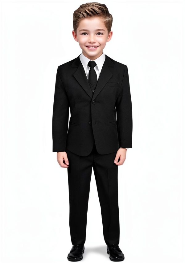 Baby Boys Formal Suit Black Single Breasted Jacket-0