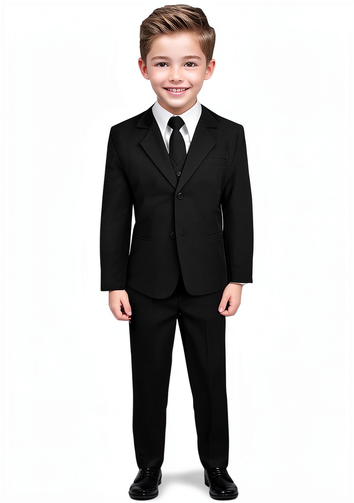 Baby boy wearing formal suit at a wedding ceremony