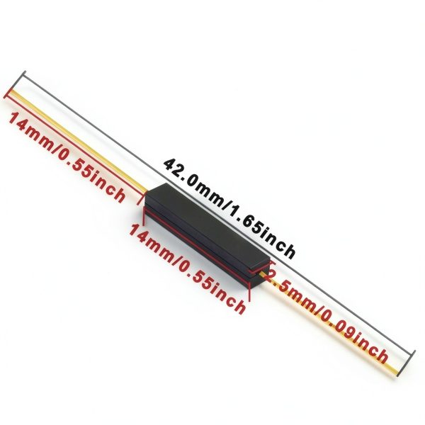 12PCS Plastic Reed Switch Reed Contact Normally Open (N/O) Magnetic Induction Switch (2.5mm×14mm) Miniature ON/Off with Solder Wire (0.6mm x 100mm) for LED Light Electromagnetic Relay-3