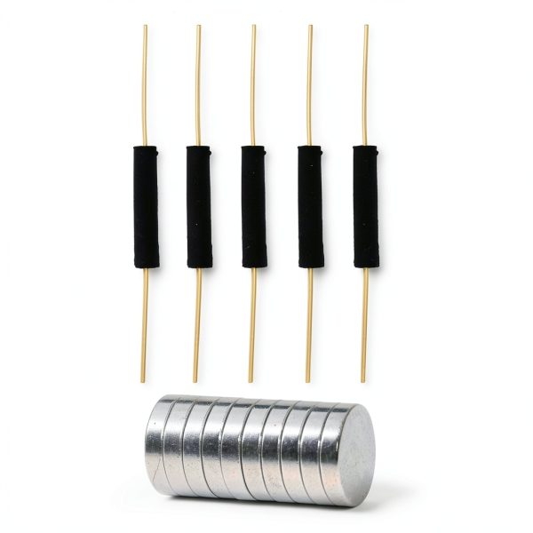 Plastic Reed Switch 5pcs with 10 Small Magnets WOWOONE N/O 2.5mm×14mm-0