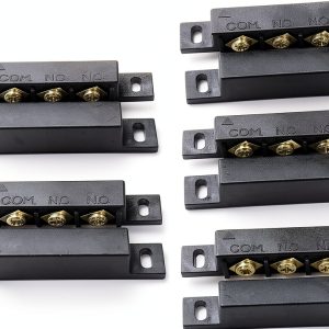 NC/NO Recessed Wired Window Door Contact Sensor Alarm Magnetic Reed Switch for Office Home Security System, Sets of 5-0