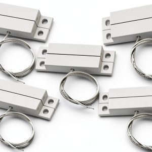 MC-32 NC Surface Mount Wired NC Door Sensor Alarm Magnetic Reed Switch White (5 Sets)-0