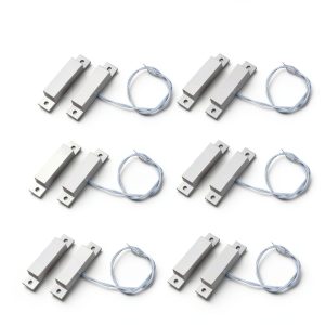 Magnetic Reed Switch MC-32 NC Surface Mount Wired Security Window Door Contact Sensor Alarm Magnetic Reed Switch White - (6 Sets)-0