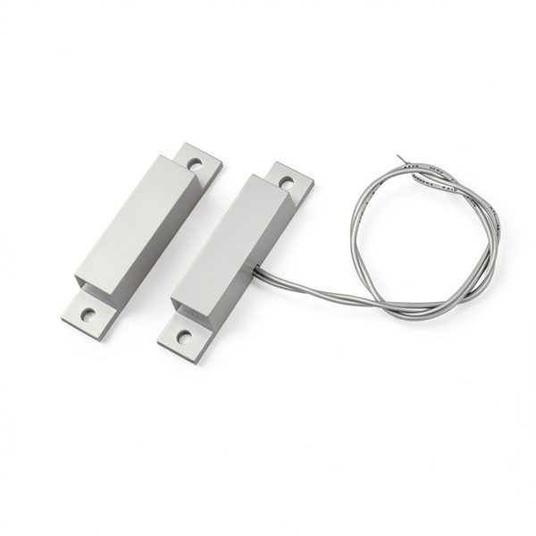 Magnetic Reed Switch MC-32 NC Surface Mount Wired Security Window Door Contact Sensor Alarm Magnetic Reed Switch White - (6 Sets)-1