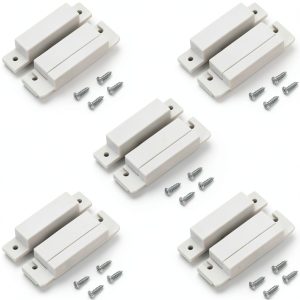 QWORK MC-31 Wired NC Magnetic Door Window Sensor – White, Pack of 5-0
