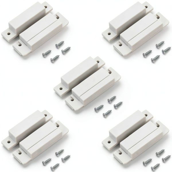QWORK MC-31 Wired NC Magnetic Door Window Sensor – White, Pack of 5-0