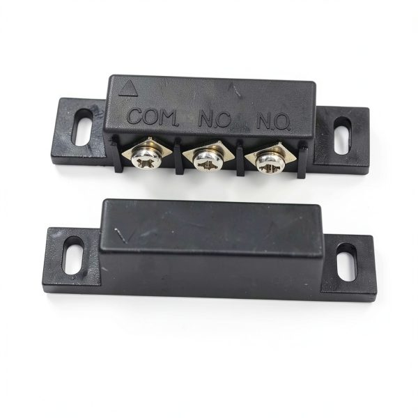 bnafes Magnetic Reed Switch 4 Sets NC NO Door Contact, Black ABS-1
