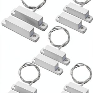 5 Sets Magnetic Contacts Wired Window Door Contact Sensor Magnetic Reed Switch NC Surface Mounted Alarm Switch Sensor-0