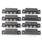 bnafes Magnetic Reed Switch 4 Sets NC NO Door Contact, Black ABS-0